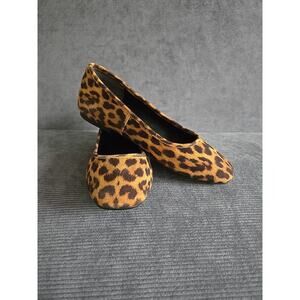 Vionic Women's Orinda Suede Ballet Flats Brown Leopard 6.5‎ PRE-OWN EUC